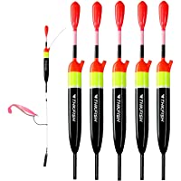 THKFISH Flotadores de Pesca Bobbers de Pesca Flotadores De Madera De Balsa 5g(1-6oz) 10g(3-8oz) 15g(1-2oz) 5piezas…
